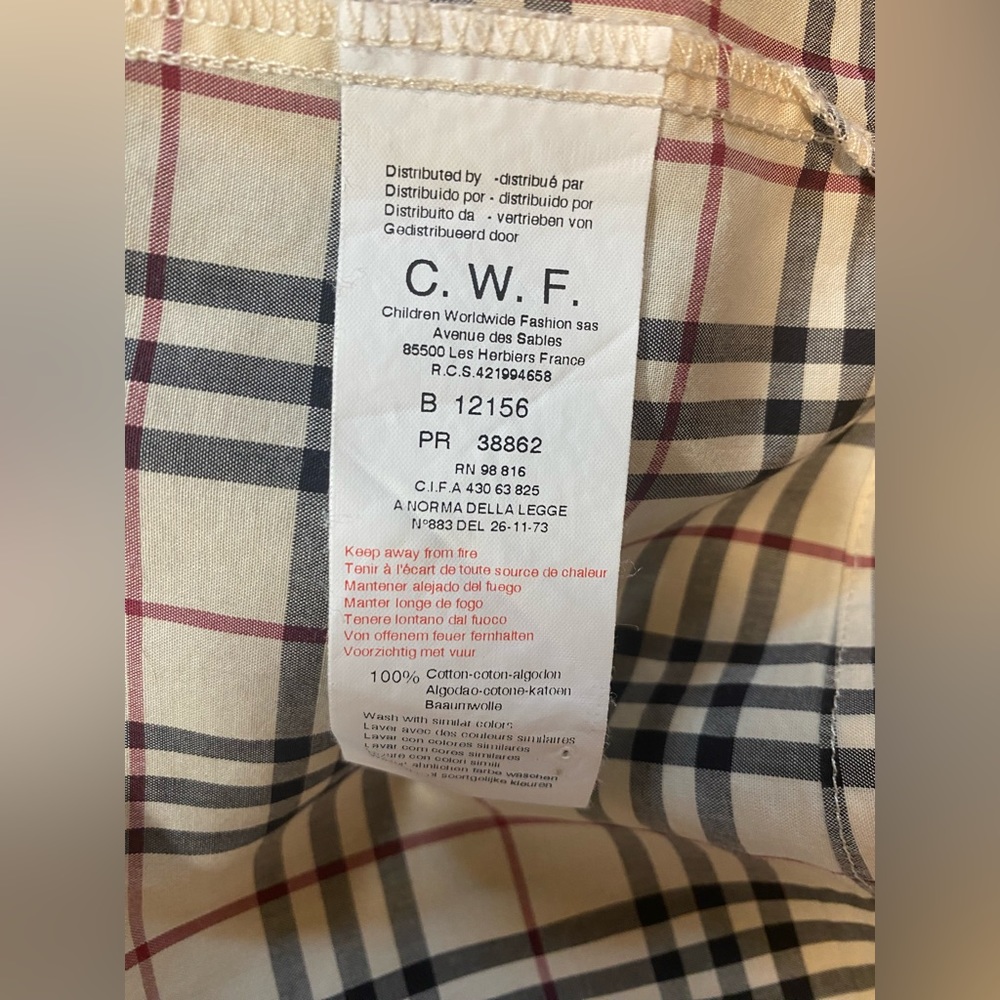 Burberry Nova Check BELTED Button Down Shirt Dress🔥NEW🔥Womens SM/Youth XL (12) - Picture 9 of 17